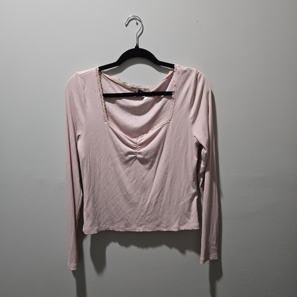 Long Sleeve Pink Shirt